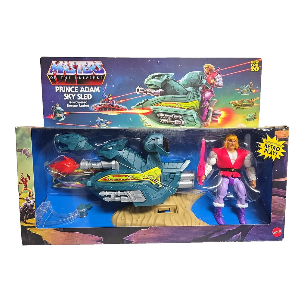 2019 Mattel Masters of the Universe Origins Retro Play Prince Adam Sky Sled